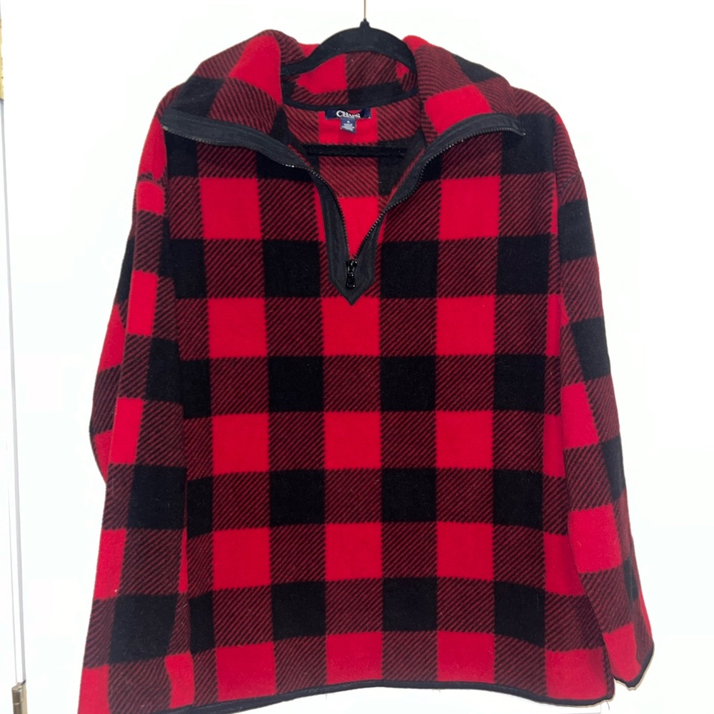 Chomps Red and Black Plaid Pullover